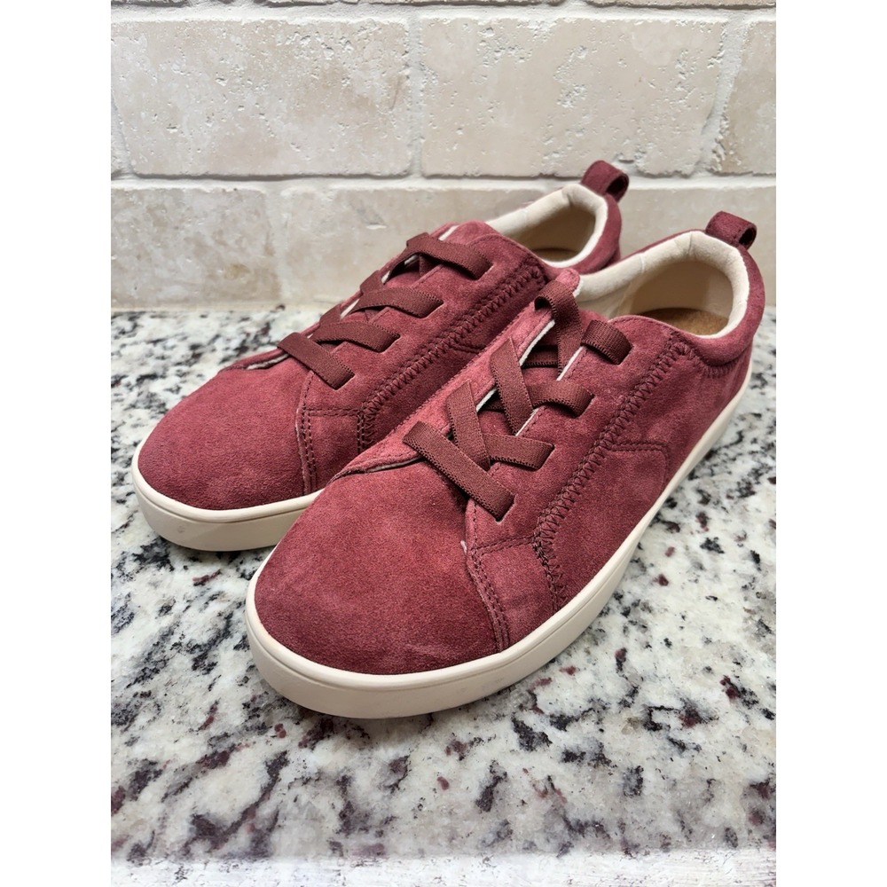 NEW Revitalign Malibu Misty Burgundy Red Suede Sneakers Women's Size 9D NWOB